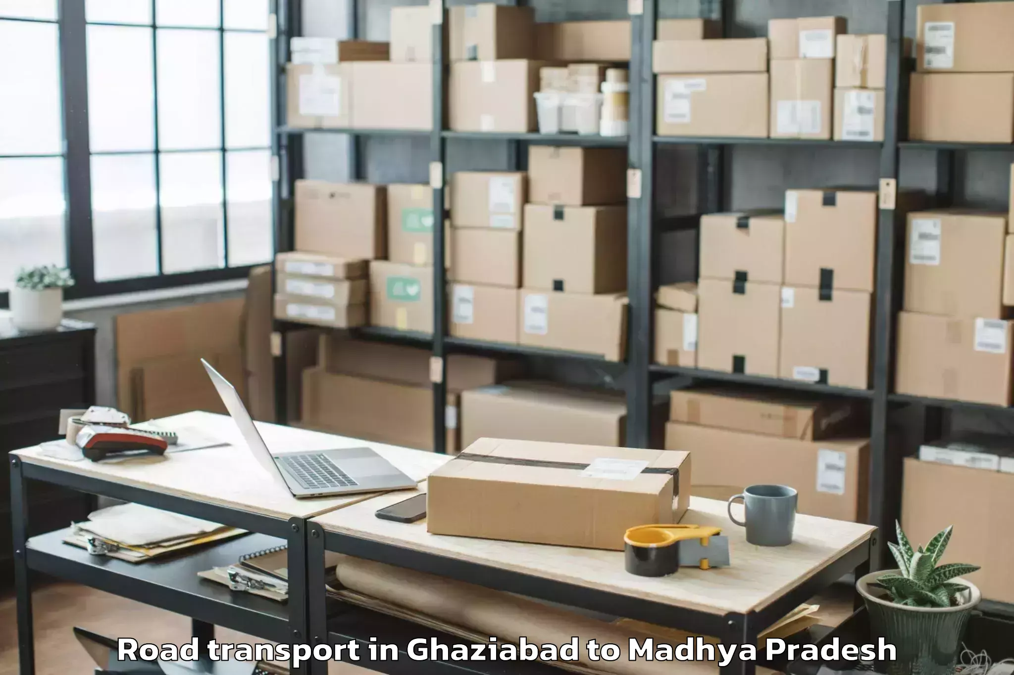 Top Ghaziabad to Saugor Road Transport Available